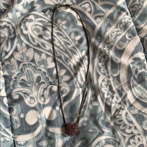 Pink heart necklace